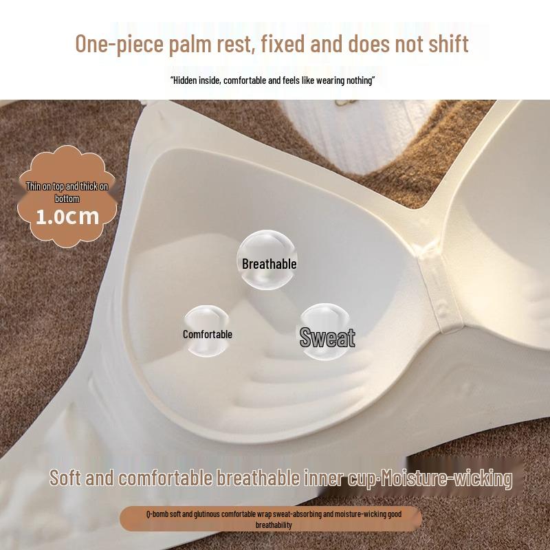 Seamless Push-Up Bra: Backless, Wireless, Small Chest Support, Fine Straps