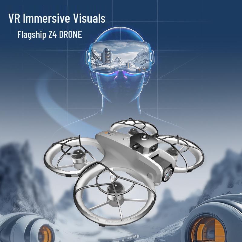 Cross Z4 Drone: HD VR Goggles, Optical Flow Hovering, Dual Camera, Obstacle Avoidance, Brushless Remote Control for Aerial Photography.