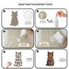HOOLOOG Cat Puzzle Toy: Educational Wooden Irregular Puzzle & Piggy Bank for Cats