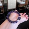 Handmade Natural Amethyst Bracelet 10mm Deep Purple Crystal Beads Minimalist Luxury Womens Jewelry Gift