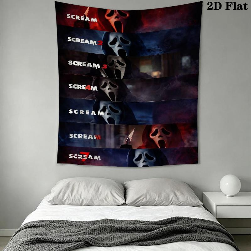 Scream Wall Tapestry Aesthetic Wall Hanging Printed Fabric Blanket Decorative Tapestries for Bedroom Living Room Home Decor