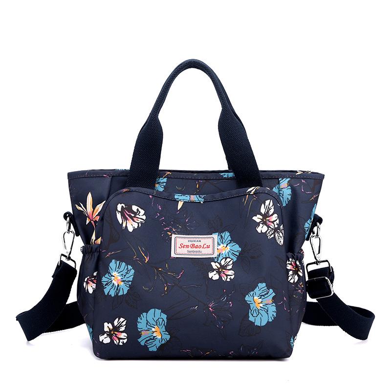 2026 Leichte Damen-Crossbody-Tasche aus bedrucktem Nylon mit mehrschichtigen Reißverschlusstaschen