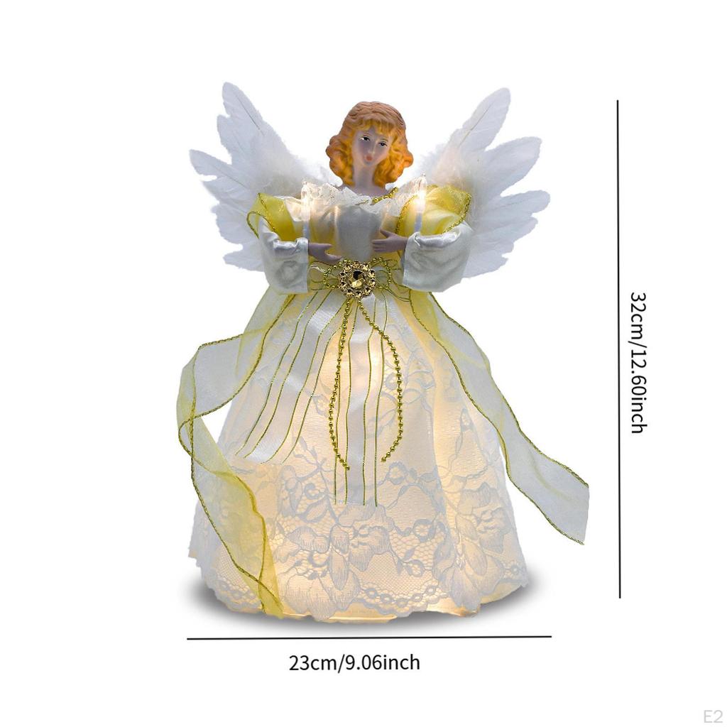 Anioł Czub Choinki Figurka Ozdoba na Choinkę Klasyczna Wielokrotnego Użytku LED Top Świąteczny do Wnętrz Biuro