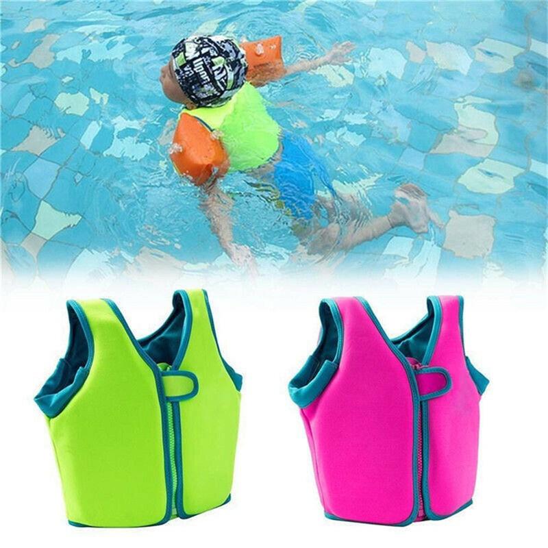 High Buoyancy Kids Swimming Vest With Waterproof Zipper And Adjustable Belt