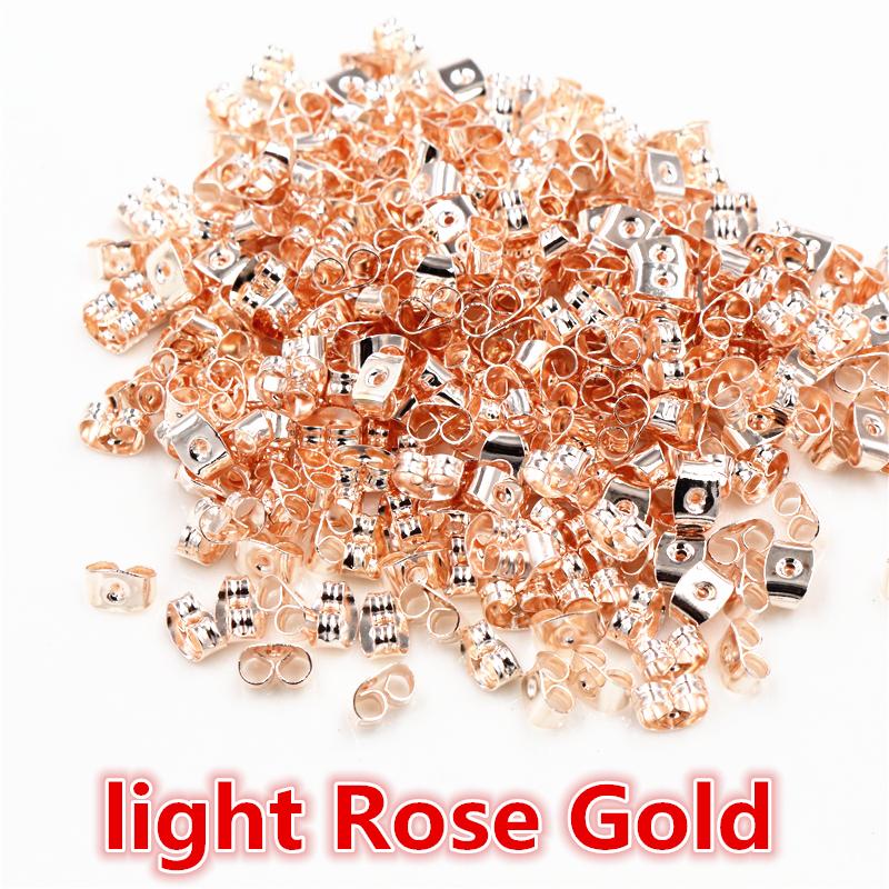 200pcs/lot Ear Post Studs Backs Stopper Scrolls Ear Post Butterfly For Jewelry Making DIY Blocked Caps Earring Backs Stoppers