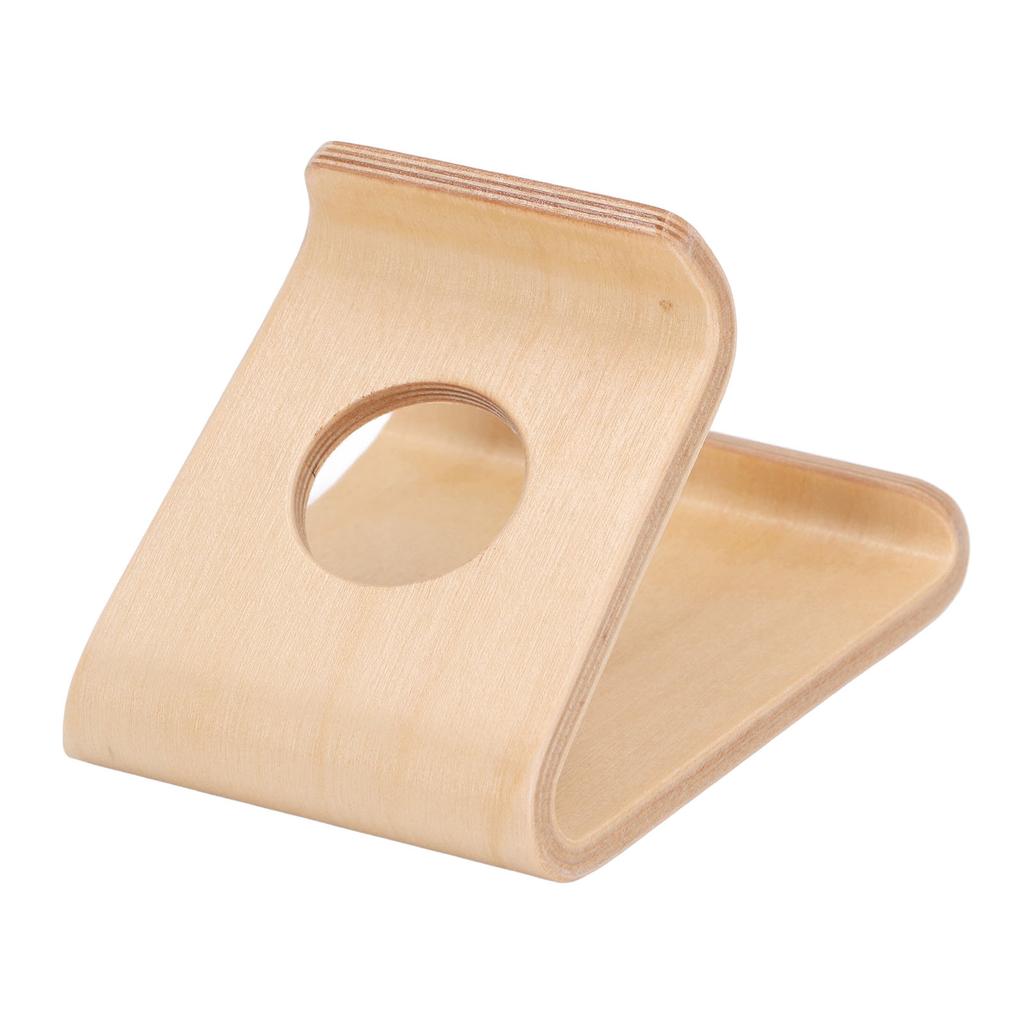 Wooden Phone Stand Waterproof Ergonomic Integrated Wood Tablet Holder with TPU Non Slip Pad