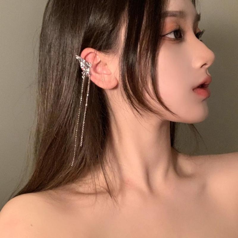 

Сказочная косточка для ушей без проколотых ушей, висячие ретро-серьги для фотосессии