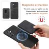 For Samsung Galaxy S24 Case Compatible with MagSafe Leather Back Cover with Detachable Card Holder