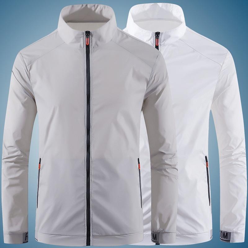Sonnenschutzkleidung Herrenjacke Sommer Dünn Atmungsaktiv Eisseide Angeln Sport Sonnenschutzkleidung Übergangsjacke