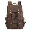 MASIWEI Retro Crazy Horse Leather Travel Backpack - Large Capacity, Genuine First Layer Cowhide for Men