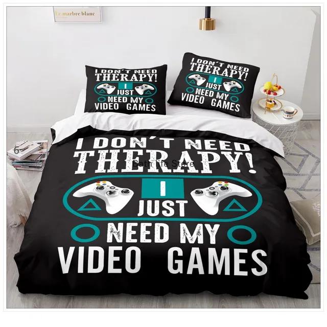 Fashion Game Controller Bedding Set Queen Size Duvet Cover Set Creative Black Comforter Bed Cover Set 2/3pcs Home Textile 3D