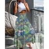 Women's Fashion Floral Print Skirt Casual High Waist Loose Long Skirts For Women Boho Holiday Beach Party Womens Clothing Summer