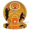 Basketball Slam Dunk Party Set: Disposable Plates, Tablecloth, Napkins & Decorations.
