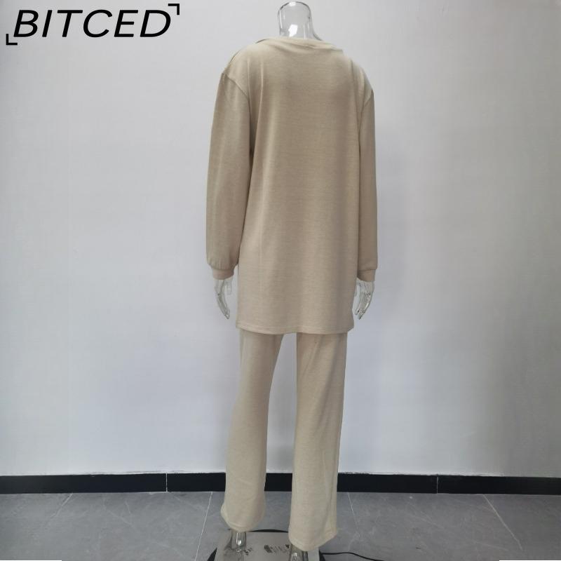 BITCED Knitted Three-piece Summer Women's Coat, Vest and Trousers Set
