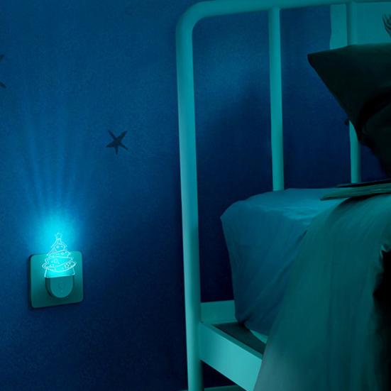 Night Light Christmas Tree Shape Projection 3D Effect Energy-Saving 0.5W