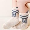 3Pairs/Set Children's Socks For Boys Girls Cotton Letter Kids Sock Casual Sport Girl Boy Toddler Baby Floor Short Sock Anti Slip