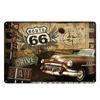 Vintage USA Route 66 Sign Metal Tin Plate Bar Pub Club Man Cave Wall Decoration Plaque Retro Poster Home Decor 30X20CM