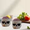 Brainy Skull Coaster Handmade Crochet Skeleton Tabletop Decor Hand Knitted Drink Cup Mat for Home Bar Decor
