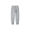 Solid Pattern Logo Elastic Drawstring Cuffed Casual Pants Women Bottoms Gray AR4395-060