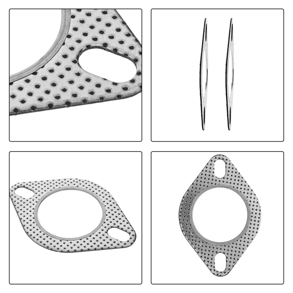 ZHEJIA Muffler Exhaust Gasket [2 Pieces] Turbo Gasket Metal Ring