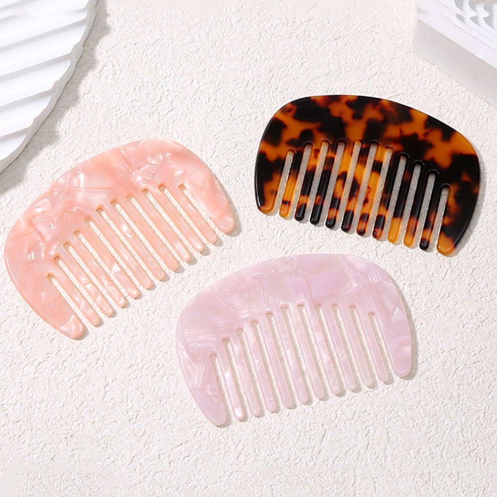 Marble Pattern Women's Anti-Static Hair Comb Pocket Comb Scalp Massage Comb  Hair Care Tool