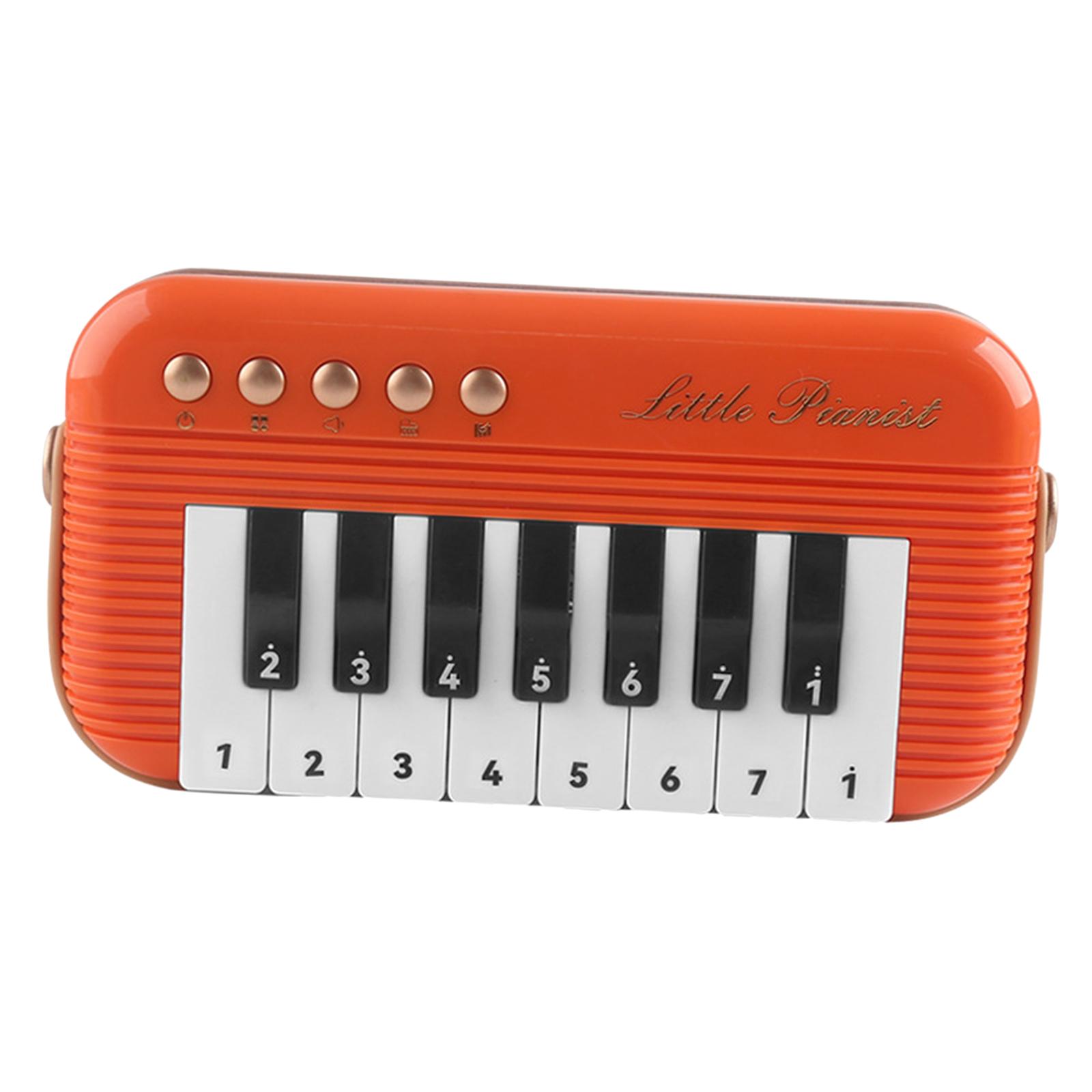 

Baby Piano Toy Early Education Musical Pocket Piano Mini Electronic Piano for Children Boys Beginners Girls Birthday Gifts оранжевый