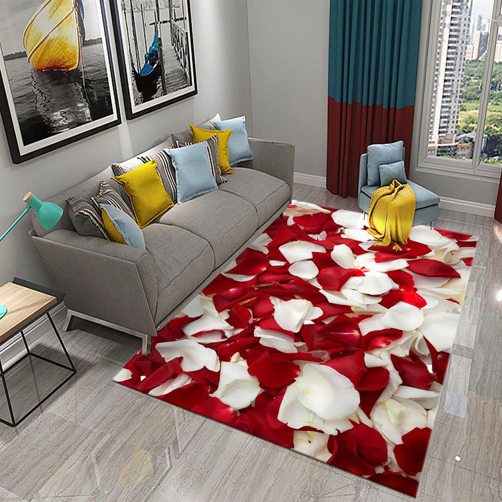 Kitchen Bathroom Entrance Bathroom Non-slip Carpet Living Room Bedroom Decorative Floor Mat Colorful Petal Carpet