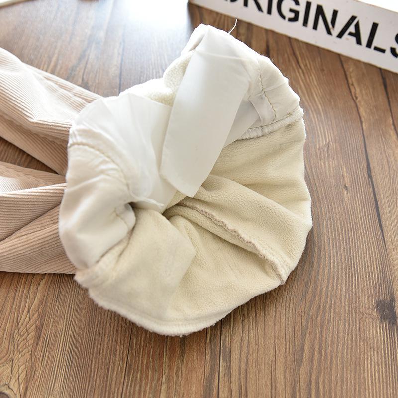 Mädchen Cordhose mit Fleecefutter - Warme einteilige lässige Sporthose für Kinder