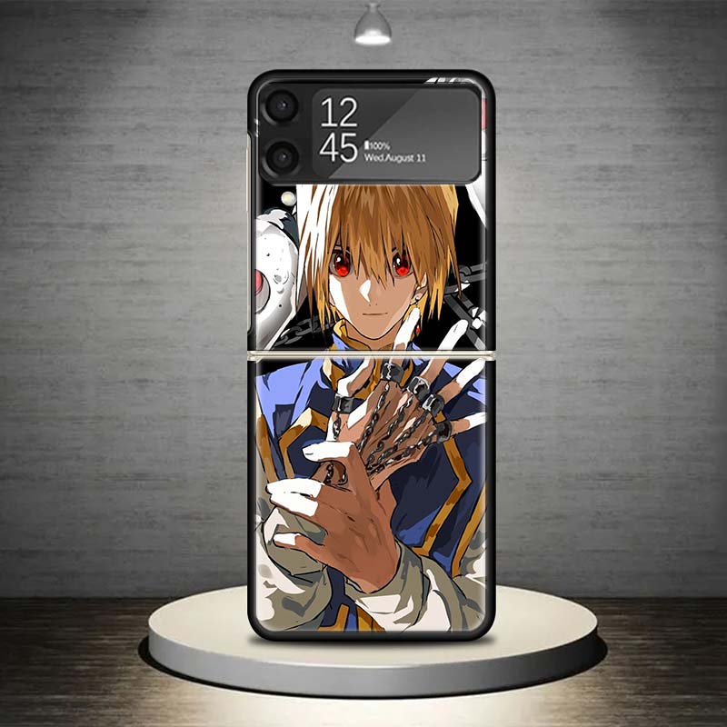 Huner X-Hunters Kurapika Phone Case For Samsung Galaxy Z Flip 7 6 5 4 3 5G Shockproof Cover Z Flip7 Flip6 ZFlip5 Flip3 Flip4 Lux