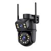 Dual-Lens Night Vision Wireless HD Camera: 360° Indoor/Outdoor WiFi Monitor