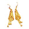 Elegant Ethnic Cicada Wing Tassel Earrings: Retro Smooth Hoops, Versatile Ornament, Ideal Small Gift for Mom