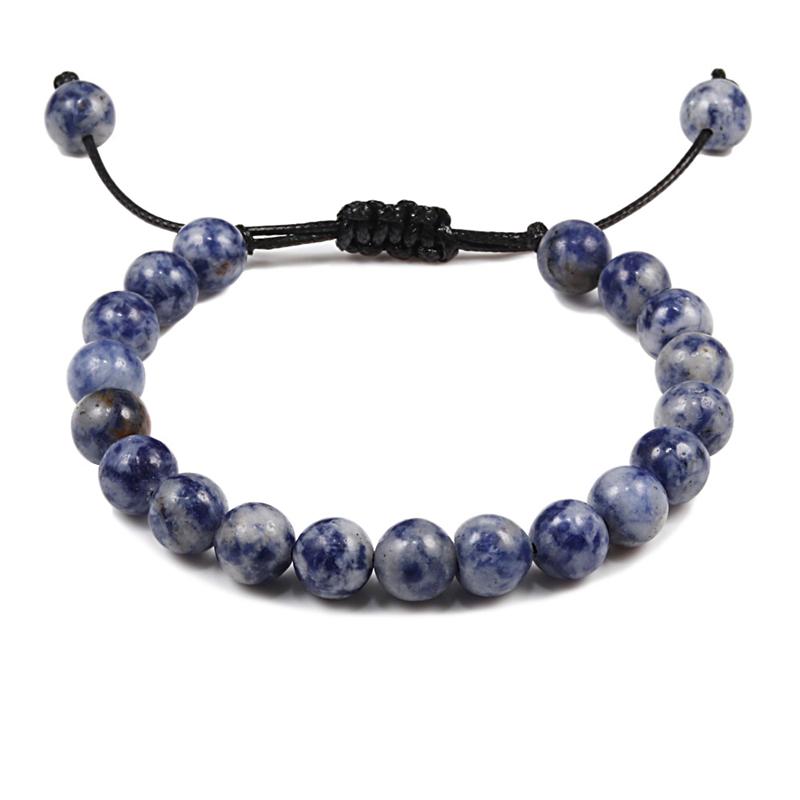 Classic 8MM Tiger Eyes Natural Stone Beads Bracelets for Men Women Bracelet Bangles Braided Rope Handmade Wristband Yoga Jewelry