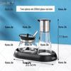 KUNAJIE Stainless Steel & Glass Condiment Dispenser