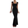 Autumn Women Knitted Dress Slim Sexy Square Collar