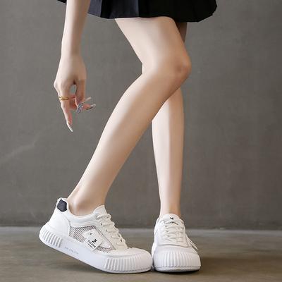 Little White Shoes Women's Summer New Is the Female Student Leisure Through the Net Versatile Board Shoes Street Shot