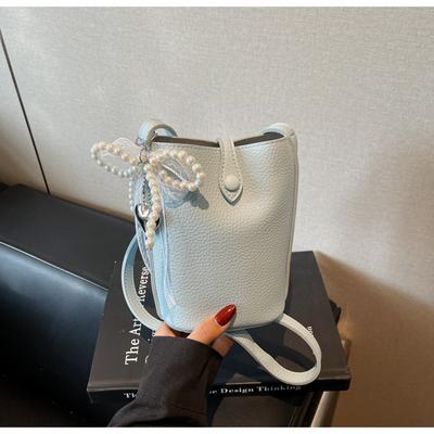 Modetrend Handy-Tasche Retro Weiches Leder Umhängetasche Neue Damen Schulter-Bucket-Bag Mini-Tasche