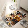 Ultra-Soft Flannel Dog Print Doormat – Non-Slip Fun Rug for Kitchen, Bathroom, Hallway, Office or Indoor/Outdoor Entry