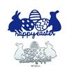 Easter Eggs Rabbit Cutting Dies Carbon Steel Die Cut Templates Metal Embossing Stencils for Scrapbooking Card Making
