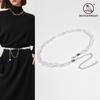 Pearl Chain Decorative Belt Women'S Fine Dress Metal Waist Chain With Sweater Skirt Woven Belt