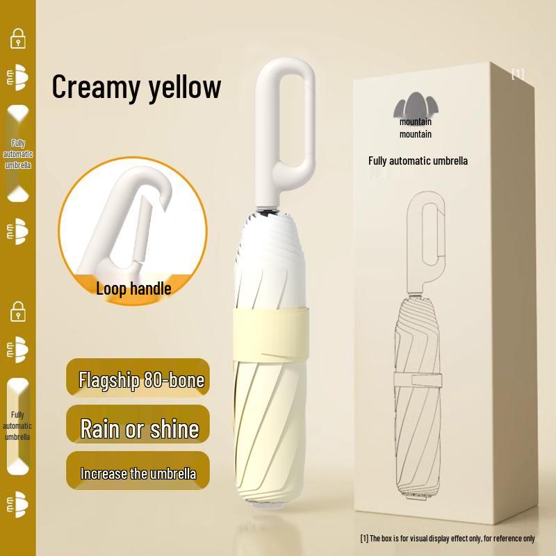 Compact Dual-Use Automatic Umbrella for Sun & UV Protection - Unisex, Large, Lightweight, Foldable