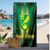 Norwich City Gepersonaliseerde Bedrukte Strandlaken Voetbal Logo Steun Aangepaste Naam Tekst Absorberende Handdoek Voor Sport Reizen Speciaal Cadeau