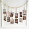 1PCS Hanging Photo Display Wooden Bead Garland Boho Wall Hanging For Bedroom Living Room Dorm Party Decor Teen Girl Gifts