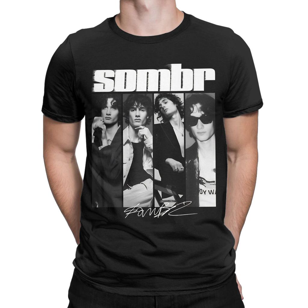 T-shirt en coton Sombr Tour 100 pour homme Été Y2K Décontracté Respirant Mode Oversize Hauts