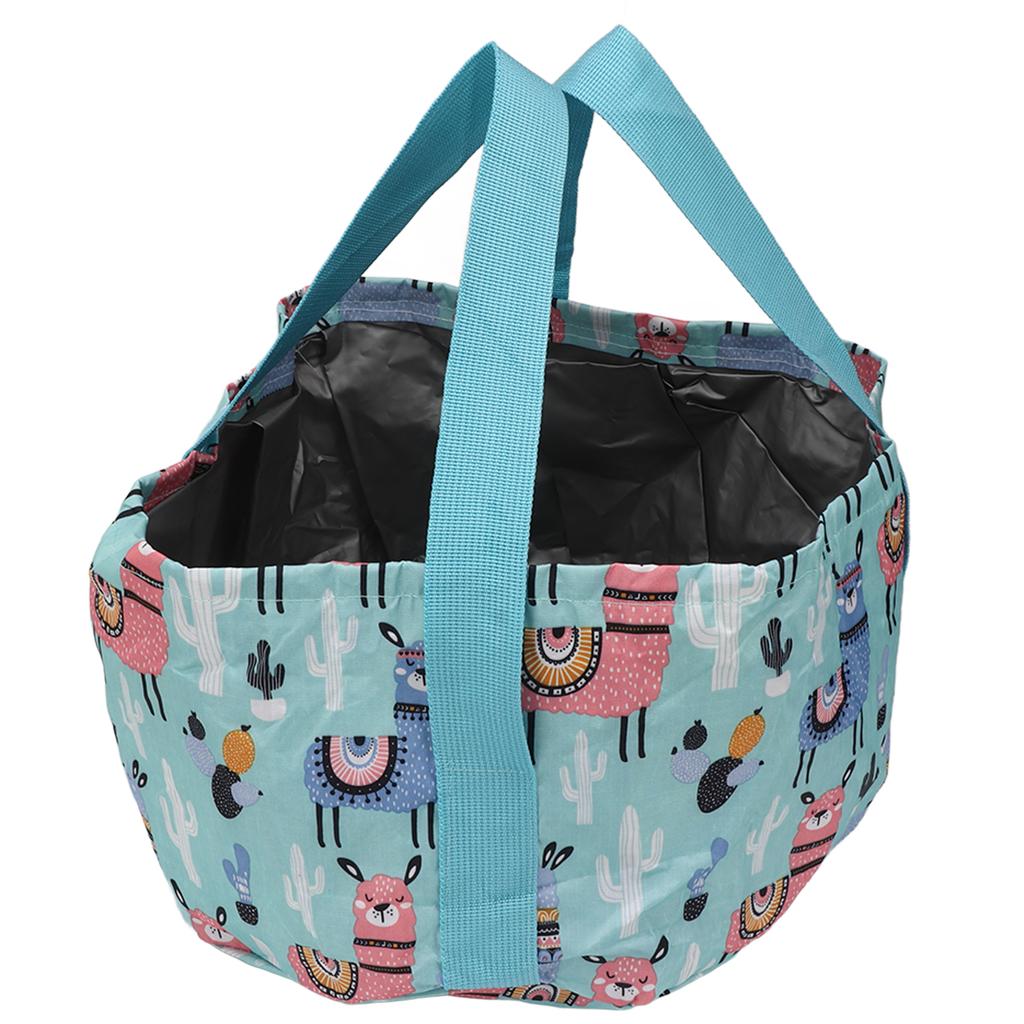 Folding Travel Water Basin Waterproof Nylon Large Capacity Portable Collapsible Camping Bucket for Outdoor Fishing