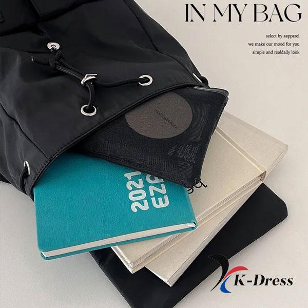 Ryggsäck med dragsko för laptop och iPad, Bärrem, Nylon, Enkel ficka