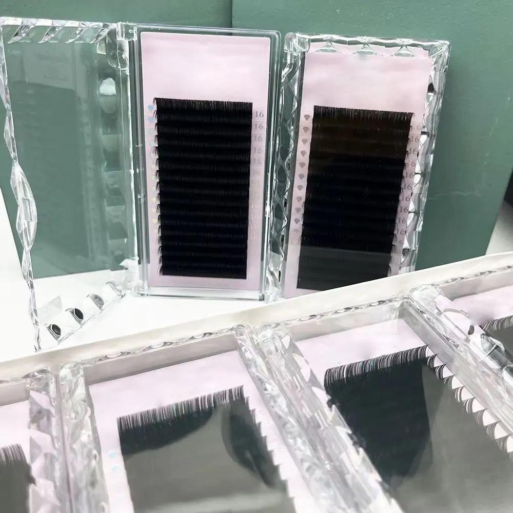Cashmere Lash Extensions Tray 0.03 0.05 0.07  Premium Matte Black Volume Lash Trays 21-25mm Eyelash Extension Trays