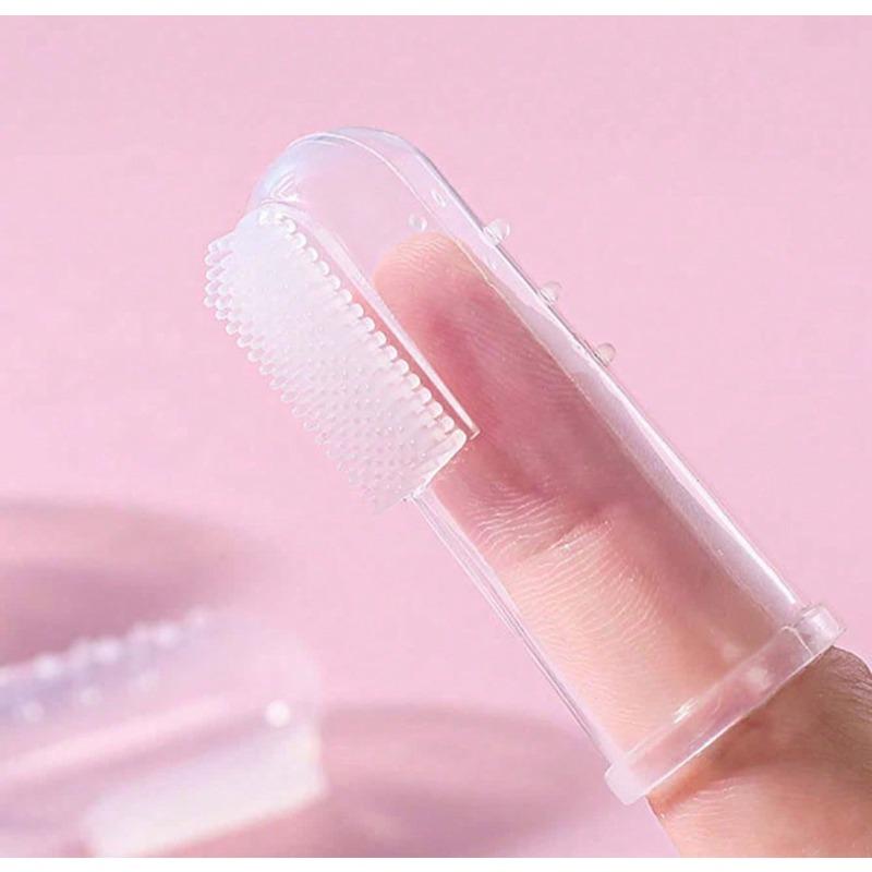 Pet Finger Toothbrush Silicone Material Small Size Convenient and Practical Home Pet Supplies for Protecting Teeth for Dogs Cats
