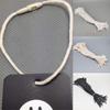 100PC Loop Tie Fasteners Clothing Accessories Plastic Tag DIY White Black String Snap Lock Pin Hang Tag Cotton Rope