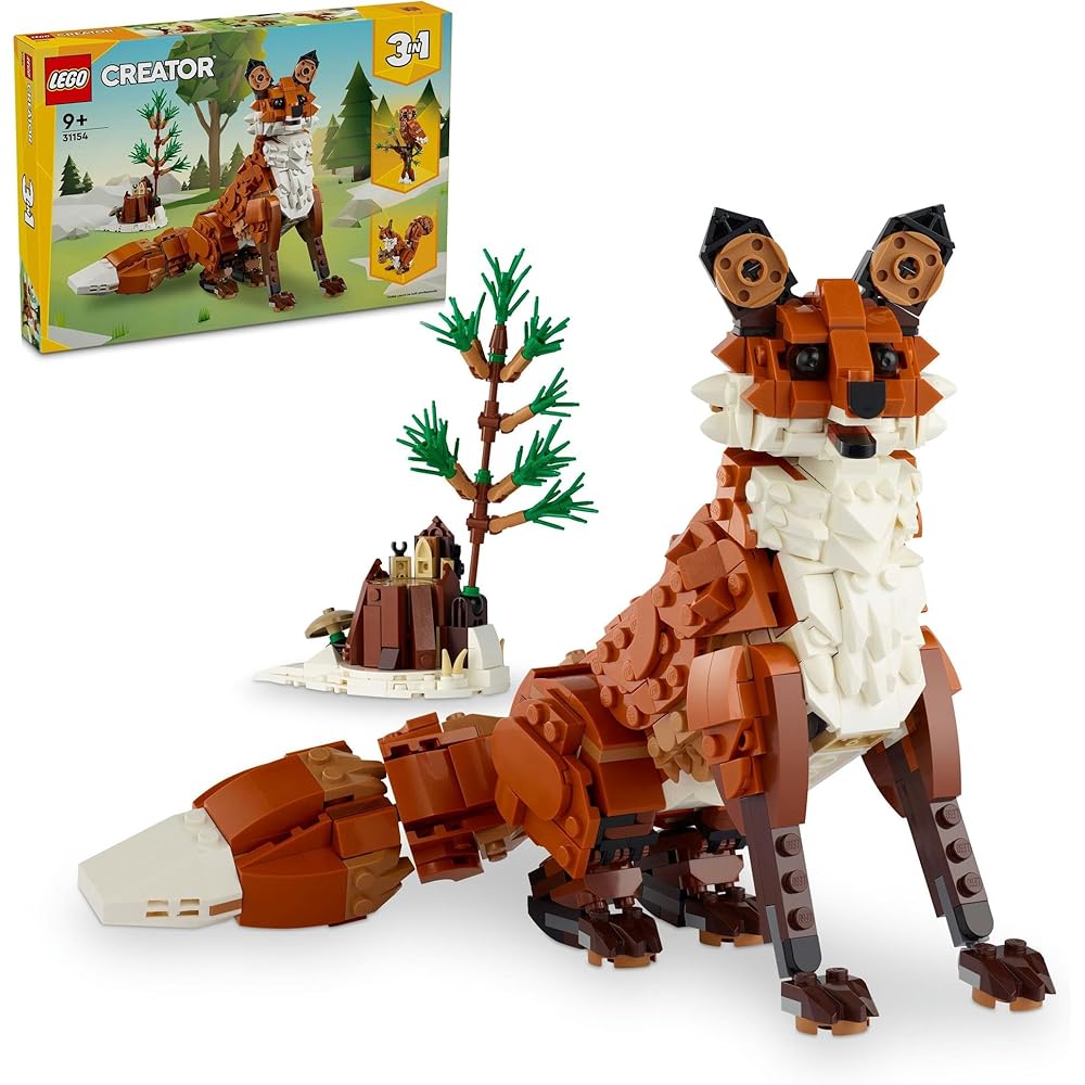 LEGO Creator Forest Animals Red Fox Building Toy 31154 for Kids Ages 9-11