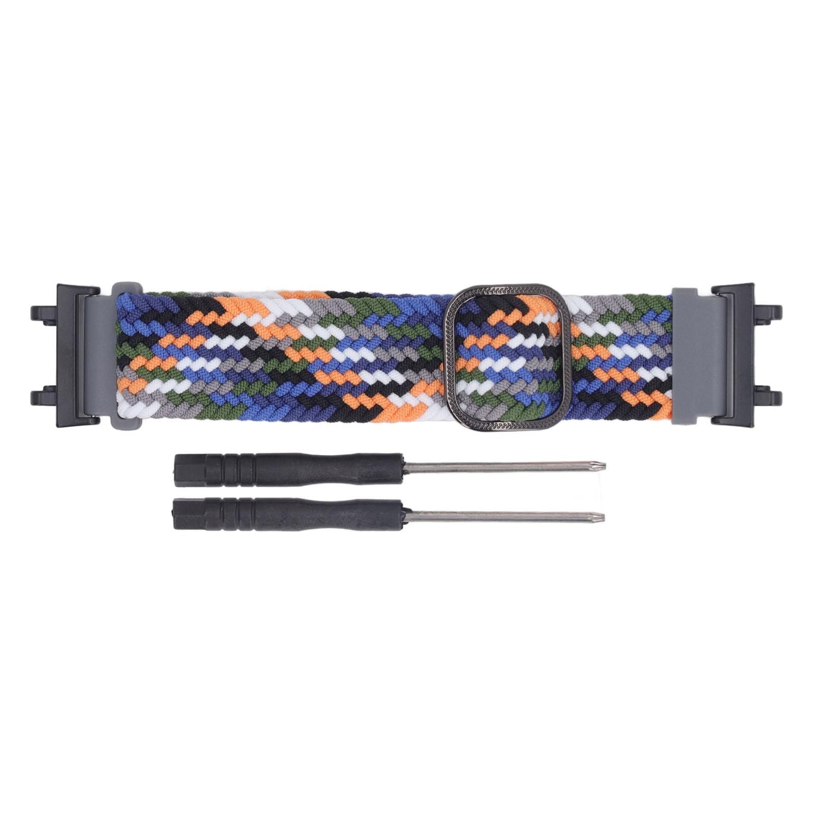 

Нейлоновий плетений ремінець для годинника DIY Установка Плетений ремінець для годинника М який Приємний до шкіри Миється Регульований джинсовий